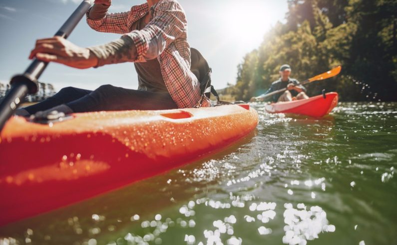 Couple canoeing in a lake final